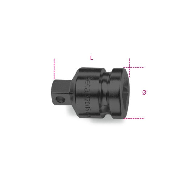 Beta Raccordo con attacco quadro femmina 2.1/2" e maschio 1.1/2" fosfatato