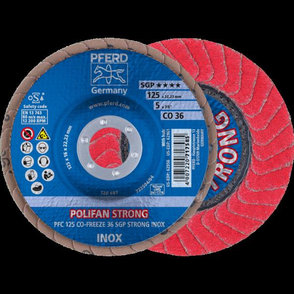 PFERD Dischi lamellari POLIFAN PFC 125 CO-FREEZE 36 SGP STRONG INOX