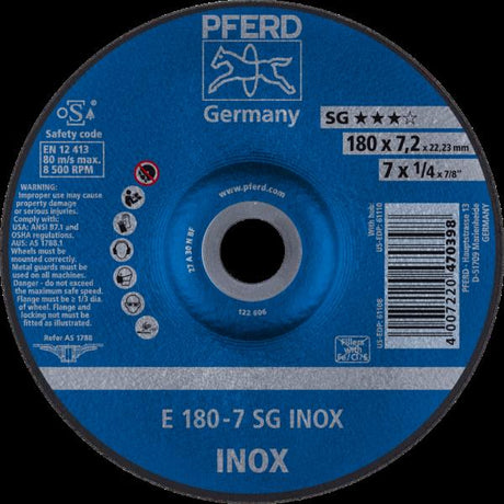PFERD Dischi da sbavo E 180-7 SG INOX