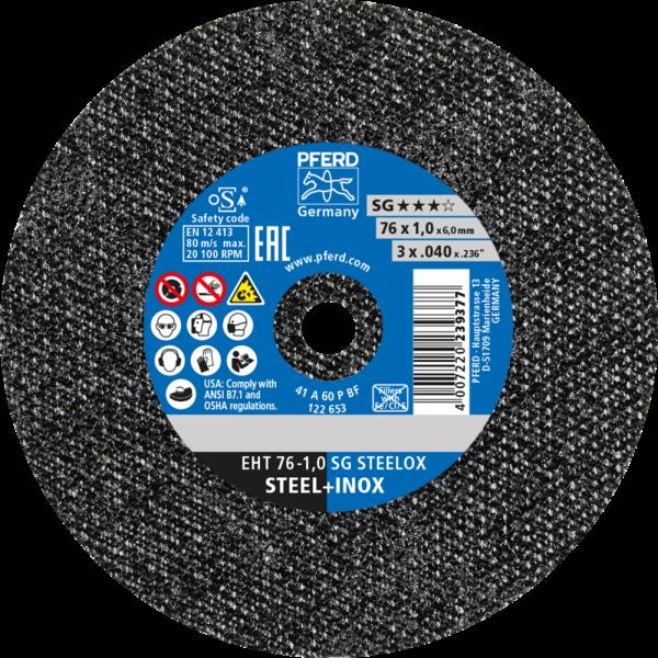 PFERD Dischi da taglio EHT 76-1,0 SG STEELOX/6,0