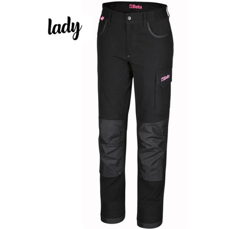 Beta Pantaloni da lavoro da donna multitasche in 100% cotone elasticizzato, 220g