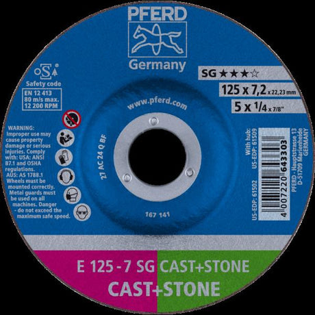 PFERD Dischi da sbavo E 125-7 SG CAST+STONE (2)