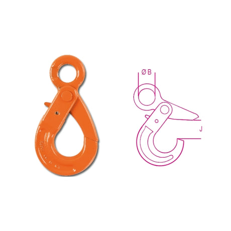 Beta Gancio per sollevamento tipo self-locking ad occhio, acciaio legato ad alta resistenza grado 8