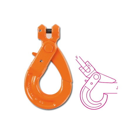Beta Gancio per sollevamento tipo self-locking a forcella acciaio legato ad alta resistenza grado 8