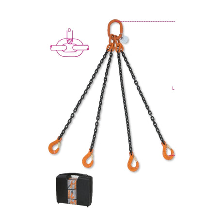 Beta Pendente per sollevamento catena a 4 bracci grado 8