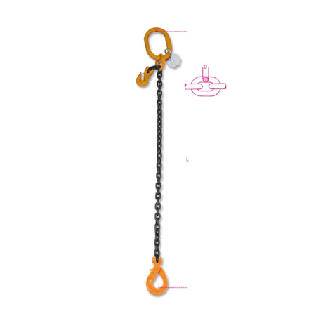 Beta Pendente per sollevamento con gancio Self-Locking e accorciatore catena ad 1 braccio, grado 8