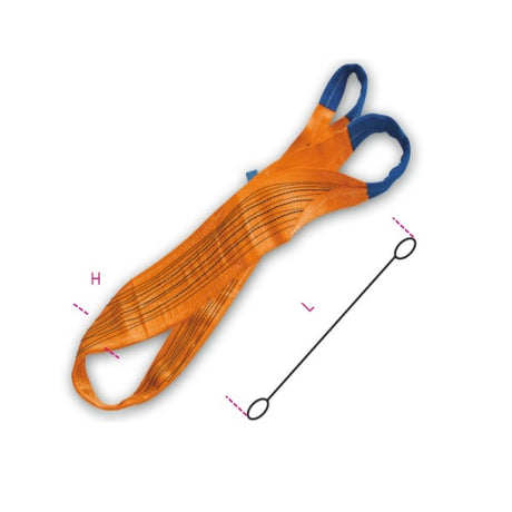 Beta Braca per sollevamento arancio 10t nastro piatto a due strati, 20t nastro piatto a quattro strati, asole rinforzate