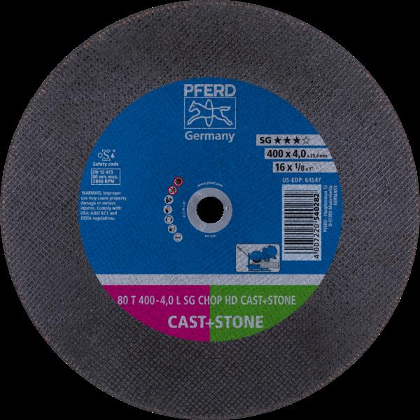 PFERD CHOPSAW dischi taglio stazionario 80 T 400-4,0 LSG CHOP HD CAST+STONE/25,4