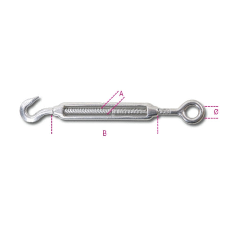 Beta Tenditore ad occhio e gancio inox AISI 316