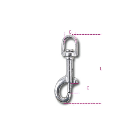 Beta Moschettoni a girello inox AISI 316
