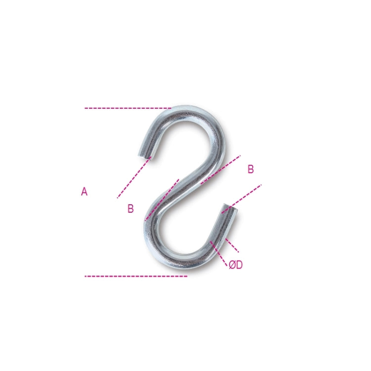 Beta Ganci a "S" simmetrici inox AISI 316