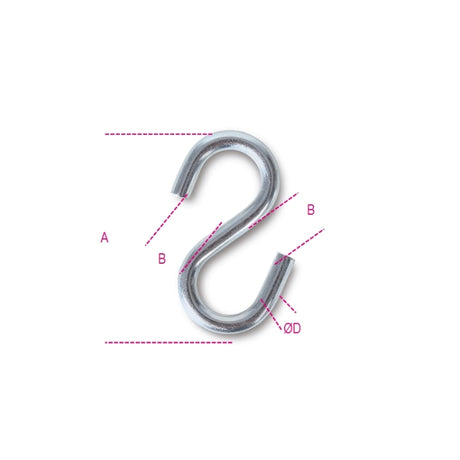 Beta Ganci a "S" simmetrici inox AISI 316
