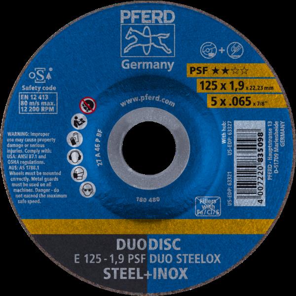 PFERD Dischi da taglio E 125-1,9 PSF DUO STEELOX