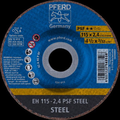 PFERD Dischi da taglio EH 115-2,4 PSF STEEL