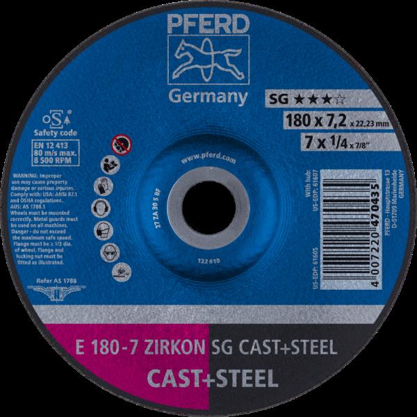 PFERD Dischi da sbavo E 180-7 ZIRKON SG CAST+STEEL