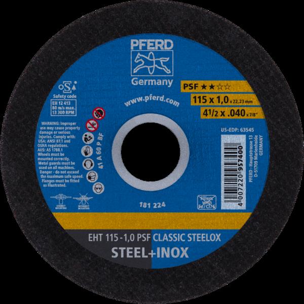 PFERD Dischi da taglio EHT 115-1,0 PSF CLASSIC STEELOX