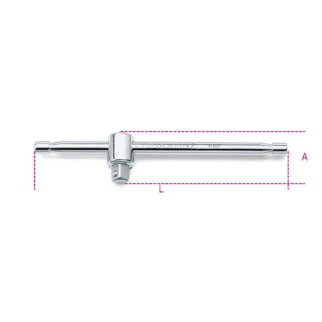 Beta Quadro maschio 1/4" con spina scorrevole cromato