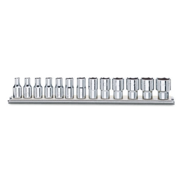 Beta Serie di chiavi a bussola con attacco quadro femmina 1/4" bocca esagonale, cromate