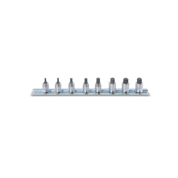 Beta Serie di chiavi a bussola maschio esagonale con attacco quadro femmina 1/4" cromate