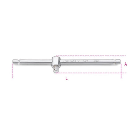 Beta Quadro maschio 3/8" con spina scorrevole cromato