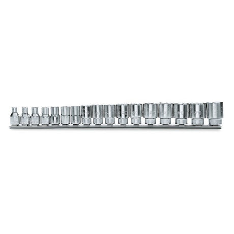 Beta Serie di chiavi a bussola con attacco quadro femmina 3/8" bocca esagonale, cromate