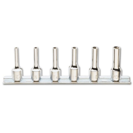 Beta Serie di chiavi a bussola con attacco quadro femmina 3/8", tipo lungo per viti con profilo Torx®, cromate
