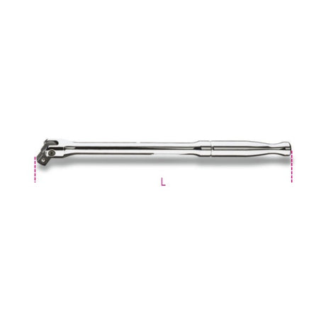 Beta Quadro maschio 3/8"snodato con impugnatura in metallo cromato