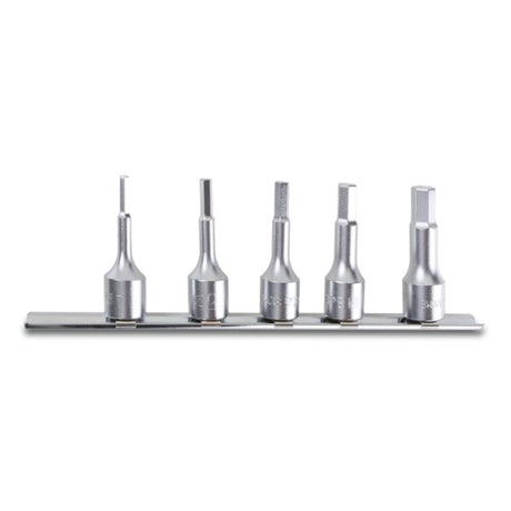 Beta Serie di chiavi a bussola maschio esagonale con attacco quadro femmina 3/8" cromata