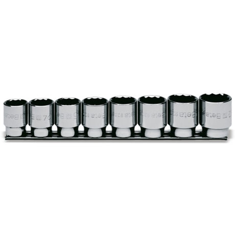 Beta Serie di chiavi a bussola con attacco quadro femmina 1/2" bocca poligonale, cromate