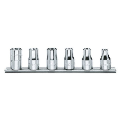 Beta Serie di chiavi a bussola per viti con profilo Torx® con attacco quadro 1/2" cromate