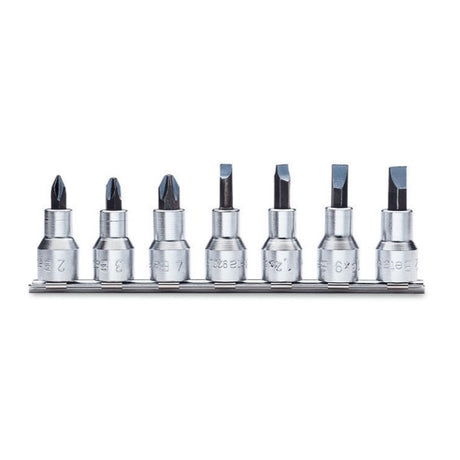 Beta Serie di chiavi a bussola a giravite per viti con impronta a croce Philips®e con intaglio con attacco quadro 1/2"cromate - inserti bruniti