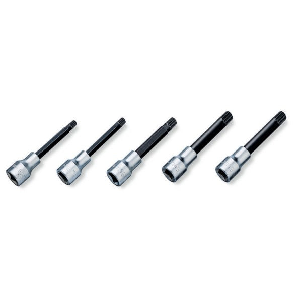 Beta Serie di chiavi a bussola maschio per viti con impronta XZN® con attacco quadro femmina 1/2" cromate - inserti bruniti