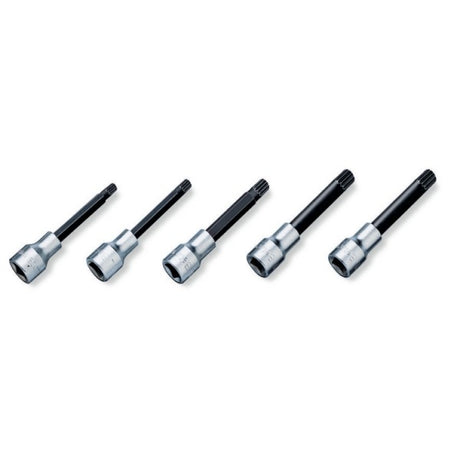 Beta Serie di chiavi a bussola maschio per viti con impronta XZN® con attacco quadro femmina 1/2" cromate - inserti bruniti