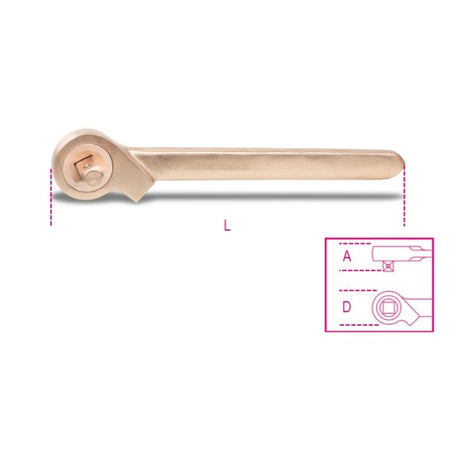 Beta Cricchetto semplice con quadro scorrevole 3/4" antiscintilla