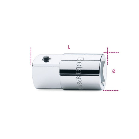 Beta Raccordo con attacco quadro femmina 3/4" e maschio 1" cromato