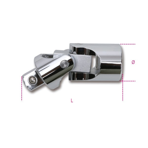 Beta Snodo con attacchi quadri maschio e femmina 3/4" cromato