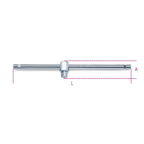 Beta Quadro maschio 3/4" con spina scorrevole cromato