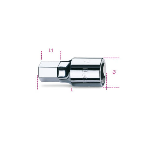 Beta Chiavi a bussola maschio esagonale con attacco quadro femmina 3/4" cromate