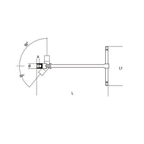 Beta Chiavi a T con bussola snodata per viti con testa a profilo Torx® cromate