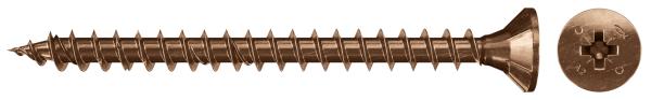 FISCHER Viti truciolari pozi FPF-SZ 5,0x40 BUF bronzate, (500 Pz.)