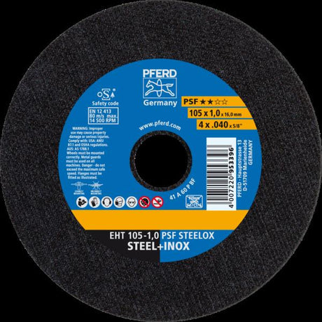 PFERD Dischi da taglio EHT 105-1,0 PSF STEELOX/16,0