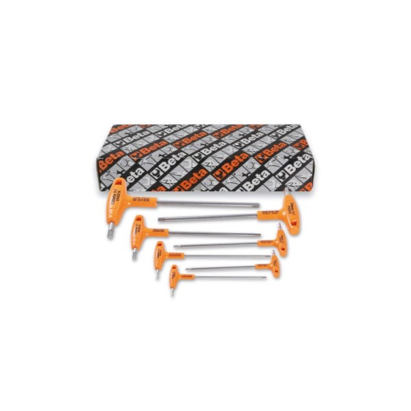 Beta Serie di 7 chiavi maschio esagonale piegate con impugnatura di manovra in acciaio inossidabile