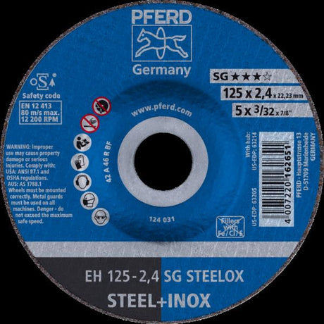 PFERD Dischi da taglio EH 125-2,4 SG STEELOX