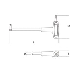 Beta Chiavi maschio piegate con impugnatura per viti con impronta Torx® cromate H-SAFE