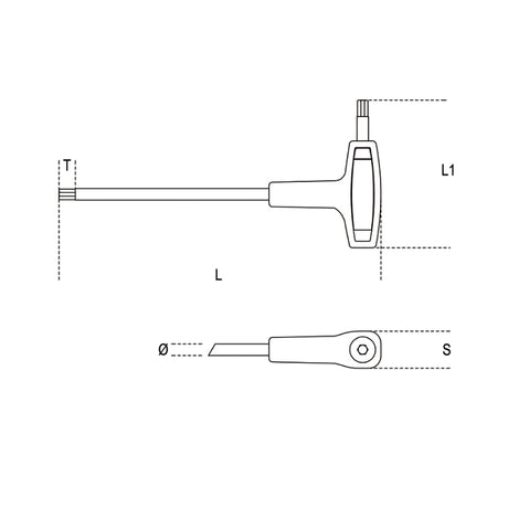 Beta Chiavi maschio piegate con impugnatura per viti con impronta Torx(R) cromate