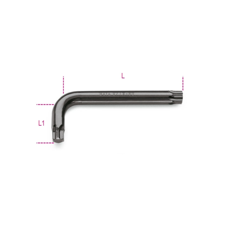 Beta Chiavi maschio piegateper viti con impronta Torx®,brunite