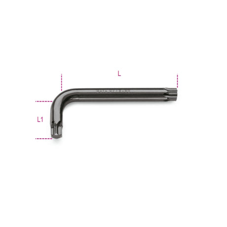 Beta Chiavi maschio piegateper viti con impronta Torx®,brunite