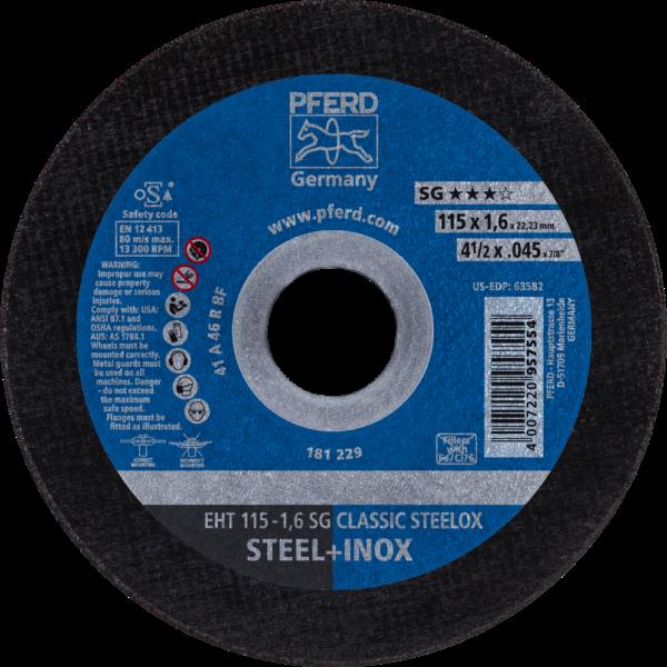 PFERD Dischi da taglio EHT 115-1,6 SG CLASSIC STEELOX