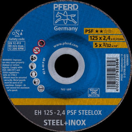 PFERD Dischi da taglio EH 125-2,4 PSF STEELOX (10)