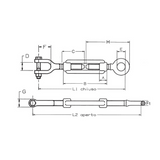 CARCANO A202 Tenditore occhio forcella din 1480